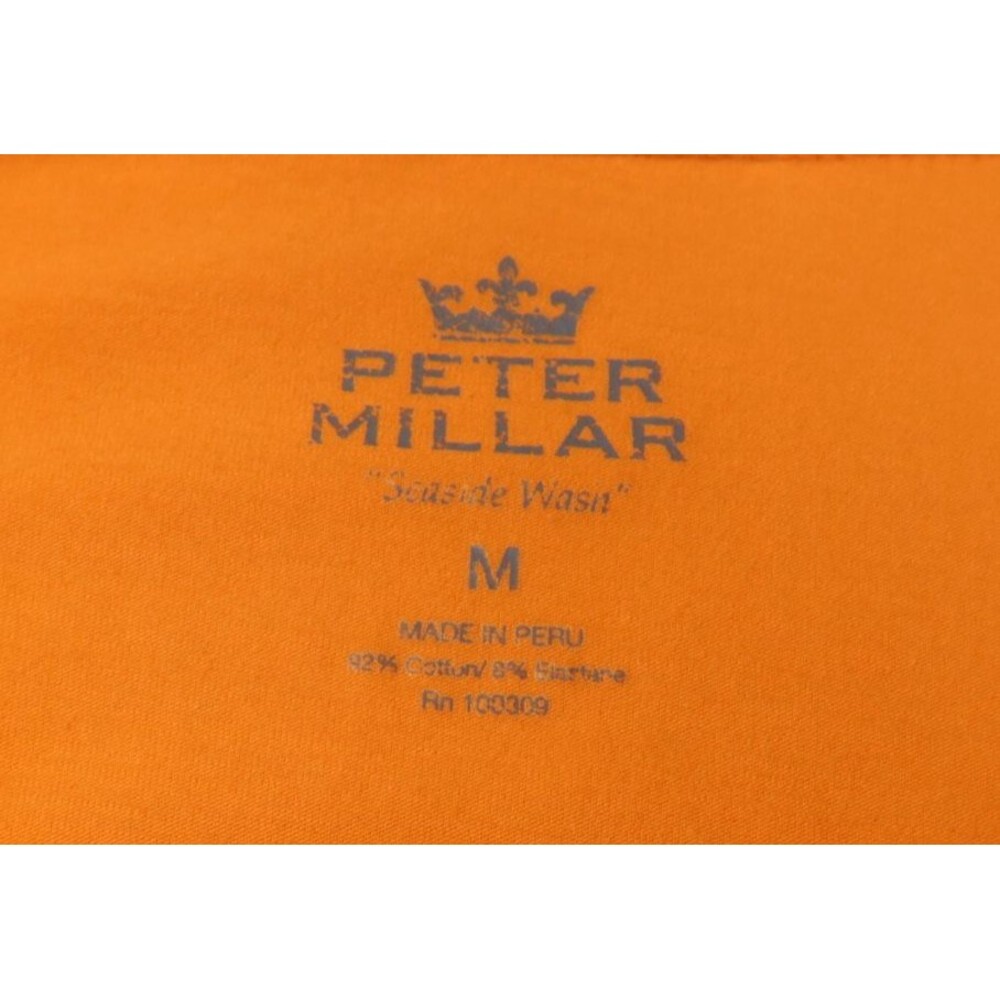 Peter Millar Golf Polo Shirt Mens Sz Medium Peach Seaside Wash THE PLAYERS Logo - Picture 8 of 11
